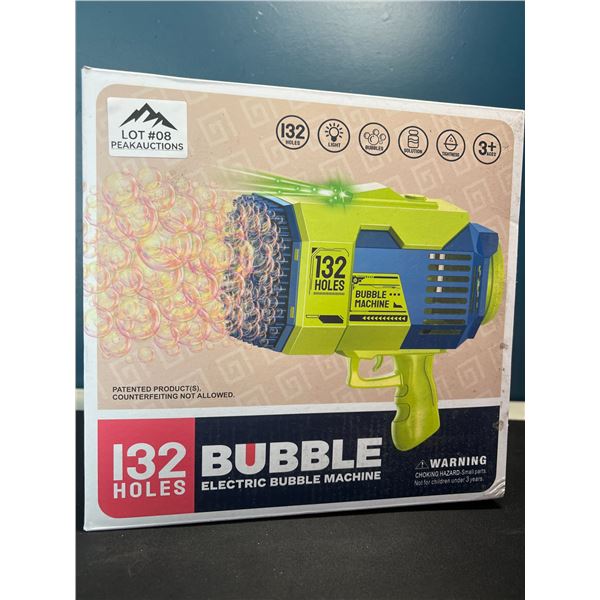 Lot of 1 Electric Bazooka Bubble Gun - 132 Holes - Blows SO MANY BUBBLES!!