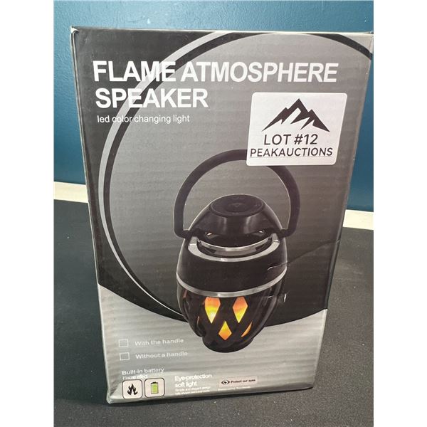 Lot of 1 Flame Atmosphere Wireless Bluetooth Speaker w/ Real Flame Effect