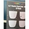 Image 2 : Lot of 2 Boxes of 4.5" Plastic Plant Pots - 8 Pots Per Box