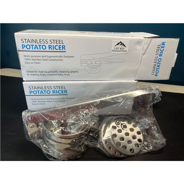 Lot of 2 Staineless Steel Potato Ricers