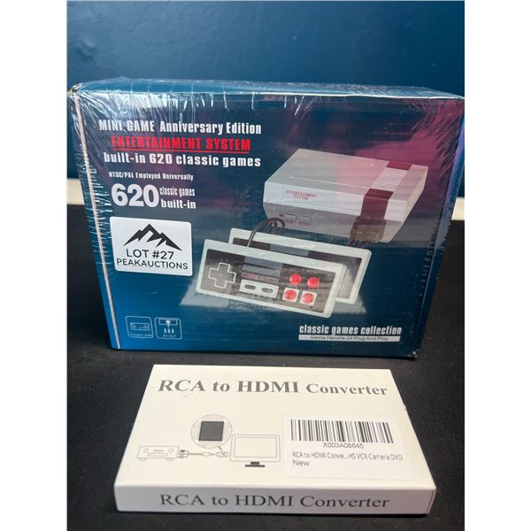 Lot of 1 Mini Game Anniversary Edition Entertainment System - 620 Classic/Retro Games Built-In