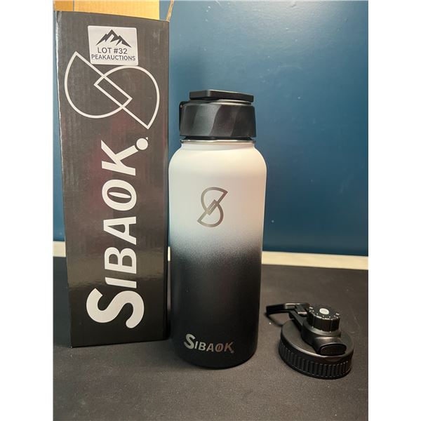Lot of 1 Sibaok 32oz Stainless Steel Insulated/Leak Proof Water Bottle
