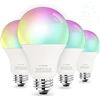 Image 1 : Lot of 2 Multi-Packs of E-Stone A21 Smart Wifi LED Light Bulbs - 4 Per Box/8 Smart Bulbs Total!
