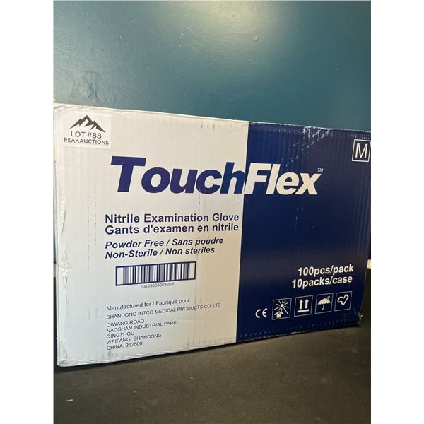 Lot of 1 Box of TouchFlex Nitrile Examination Gloves - 10Packs/100pcs per pack!
