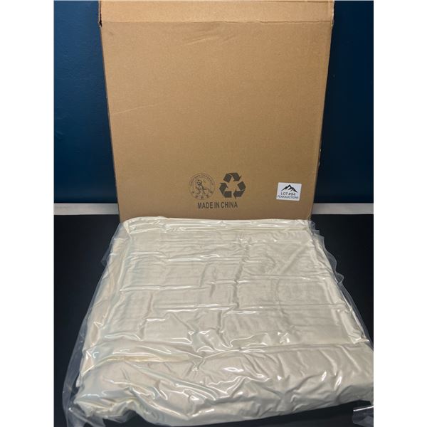 Lot of 1 Sherpa Fleece Blanket - Cream Colour