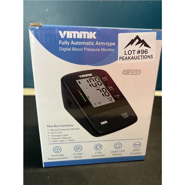 Lot of 1 Fully Automatic Arm-Type Digital Blood Pressure Monitor
