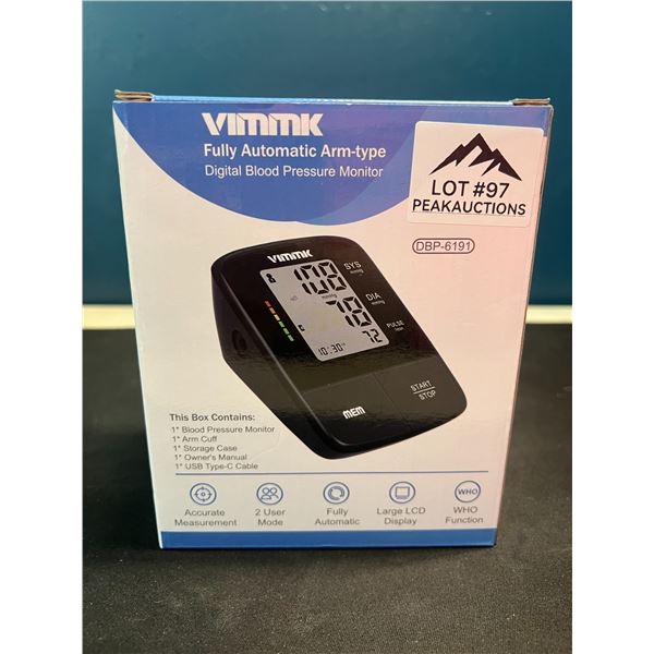 Lot of 1 Fully Automatic Arm-Type Digital Blood Pressure Monitor