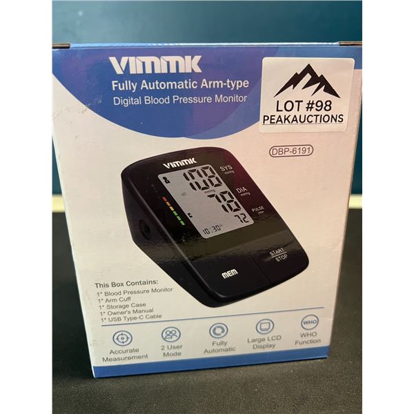 Lot of 1 Fully Automatic Arm-Type Digital Blood Pressure Monitor