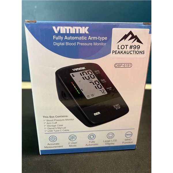 Lot of 1 Fully Automatic Arm-Type Digital Blood Pressure Monitor