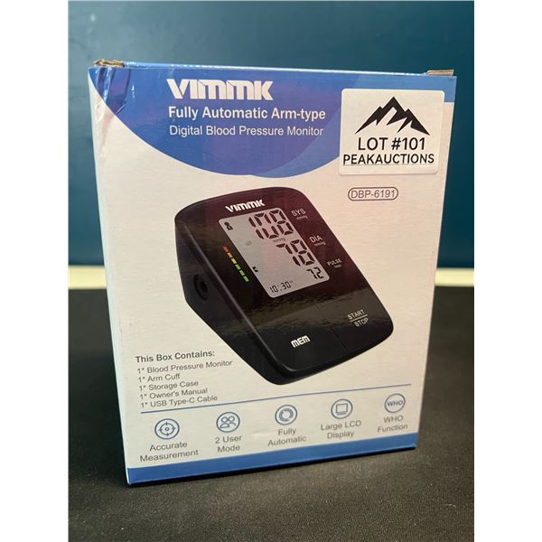 Lot of 1 Fully Automatic Arm-Type Digital Blood Pressure Monitor