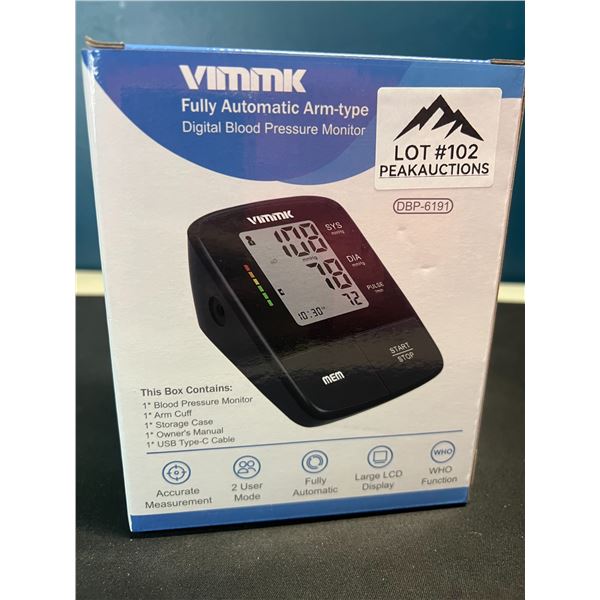 Lot of 1 Fully Automatic Arm-Type Digital Blood Pressure Monitor