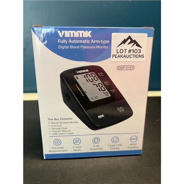Lot of 1 Fully Automatic Arm-Type Digital Blood Pressure Monitor