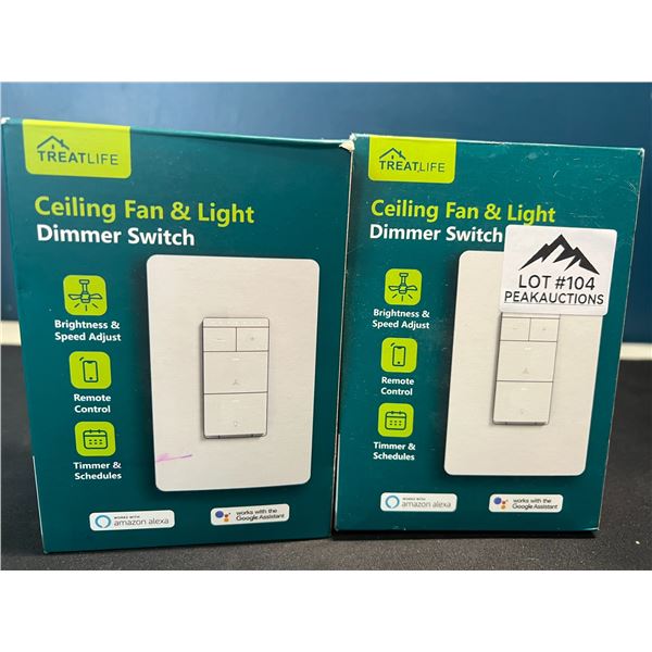 Lot of 2 Smart Dimmer Light Switches