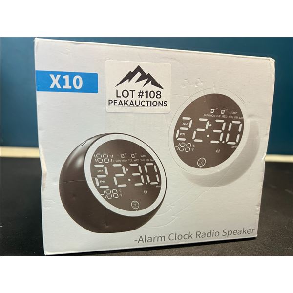 Lot of 1 Alarm Clock Radio Bluetooth Speaker