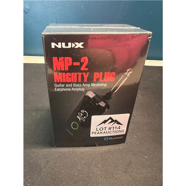 Lot of 1 NUX Mighty Plug MP-2 Guitar and Bass Modeling Headphone Amplug with Bluetooth