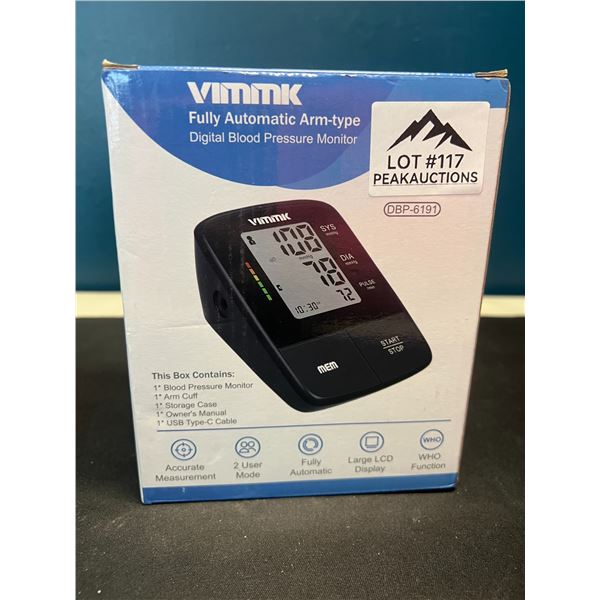 Lot of 1 Fully Automatic Arm-Type Digital Blood Pressure Monitor