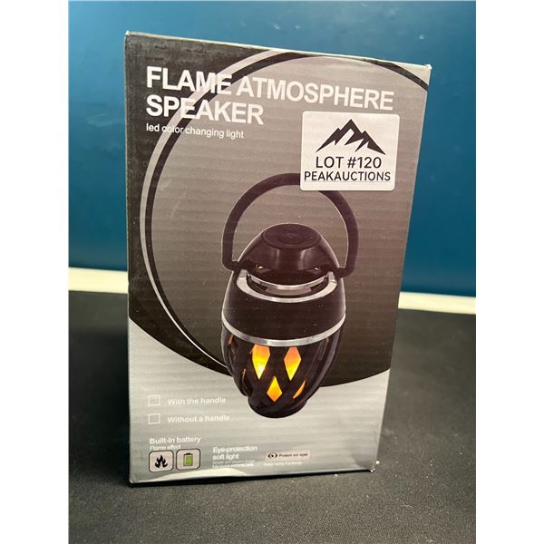 Lot of 1 Flame Atmosphere Wireless Bluetooth Speaker w/ Real Flame Effect