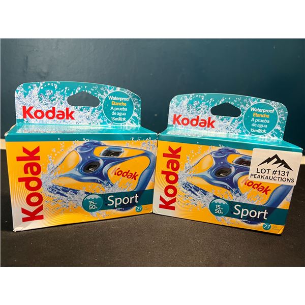 Lot of 2 Kodak Sport Waterproof - Sport Single Use Cameras