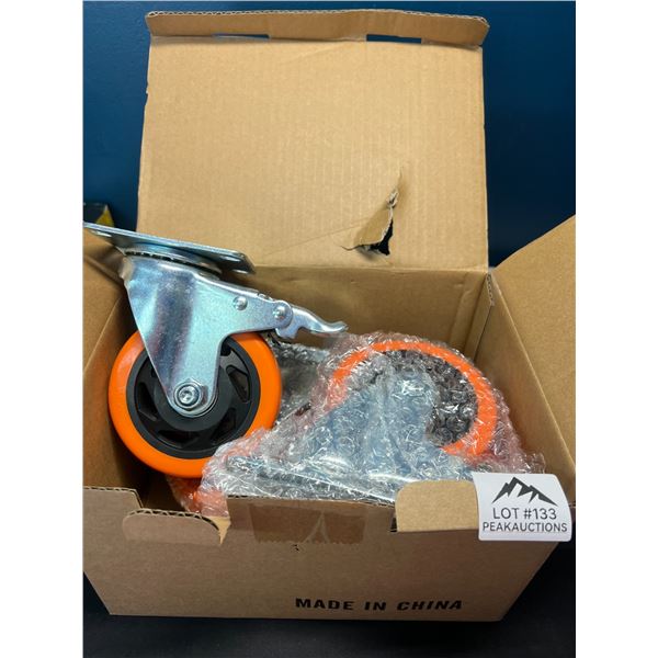 Lot of 1 Box of Heavy Duty 4inch Caster Wheels (4 Wheels)