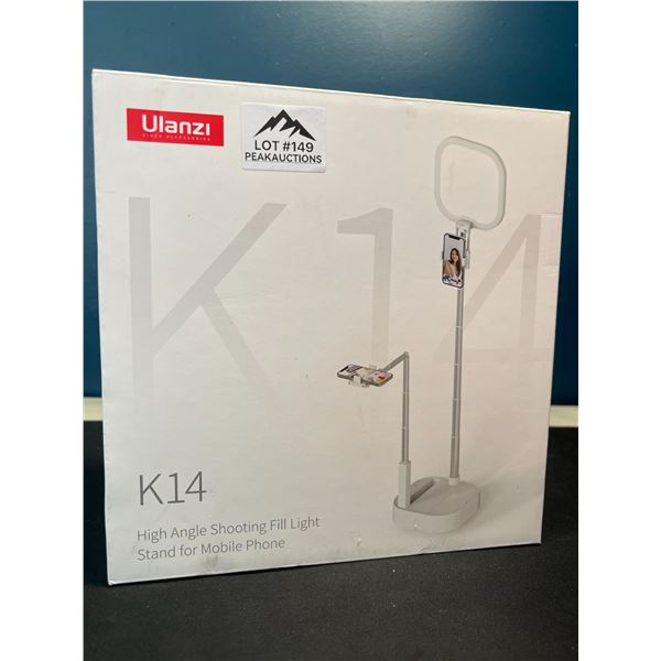 Lot of 1 Ulanzi K14 LED Live Streaming High-Angle Shooting Fill Light Stand for Mobile Phones