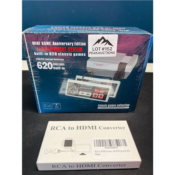 Lot of 1 Mini Game Anniversary Edition Entertainment System - 620 Classic/Retro Games Built-In