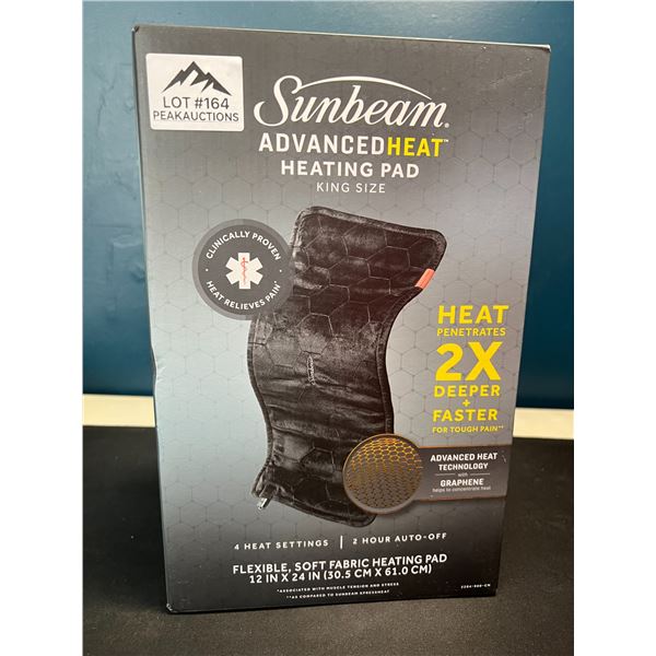 Lot of 1 Sunbeam Advanced Heat King Size Heating Pad - Brand New!
