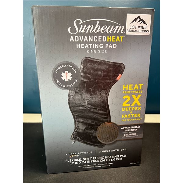 Lot of 1 Sunbeam Advanced Heat King Size Heating Pad - Brand New!