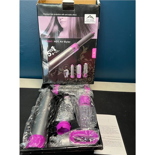 Lot of 1 5-in-1 Hot Air Hair Styler - Curl, Straighten, Dry, Brush, & Styles Hair!