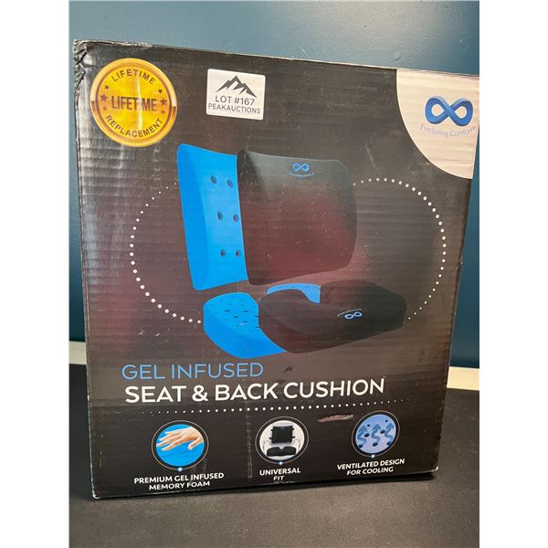 Lot of 1 Gel Infused Seat & Back Cushion