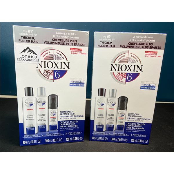 Lot of 2 Nioxin 3-Step Scalp & Hair Treatment Sets - Includes Shampoo, Conditioner & Scalp Treatment