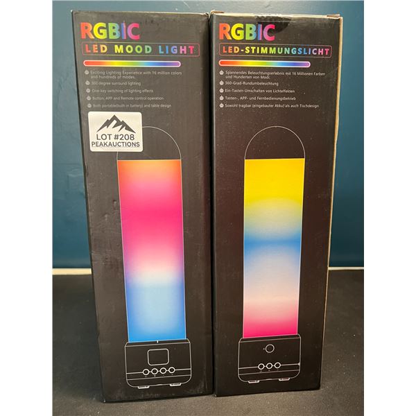 Lot of 2 RGBIC LED Mood Lights w/ App & Remote Control