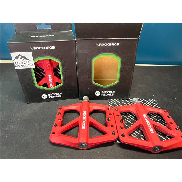 Lot of 2 Sets of RockBrow Bicycle Pedals - 2 Pedals per Box