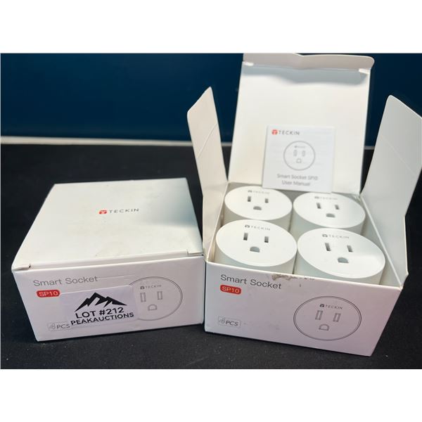 Lot of 2 Multi-Packs of WiFi Smart Plugs/Sockets - 4pcs per box!