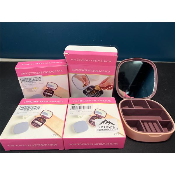Lot of 4 Mini Jewelry Storage Boxes