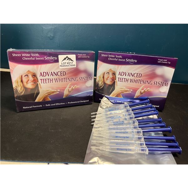 Lot of 2 Boxes of Advanced Teeth Whitening Gels - 10 Tubes per Box