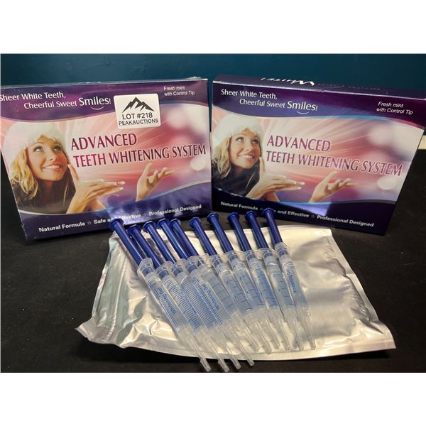 Lot of 2 Boxes of Advanced Teeth Whitening Gels - 10 Tubes per Box