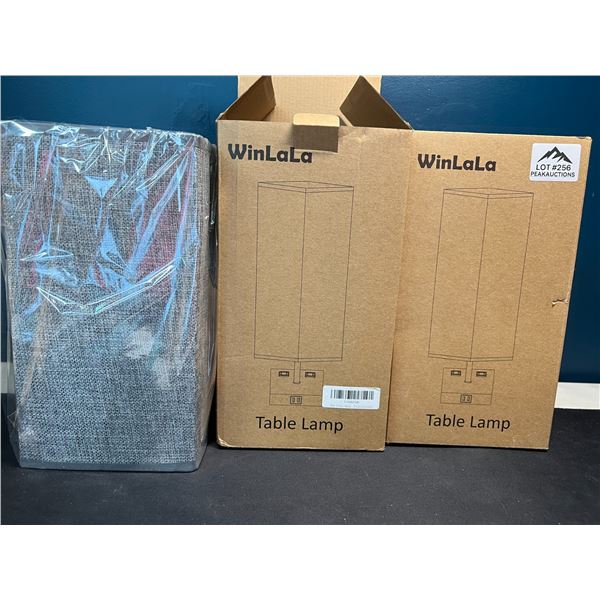 Lot of 2 Table Lamps/Bedside Lamps w/ USB Charging Bases!