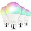 Image 1 : Lot of 2 Multi-Packs of E-Stone A21 Smart Wifi LED Light Bulbs - 4 Per Box/8 Smart Bulbs Total!