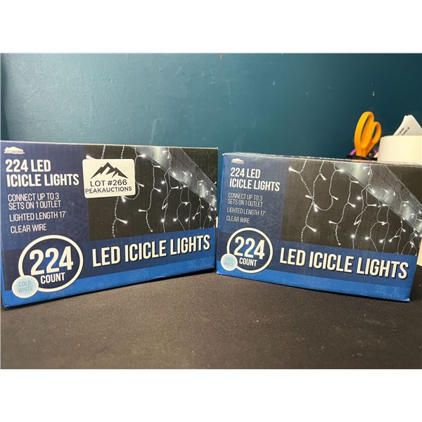 Lot of 2 Boxes of LED Icicle Chistmas Lights