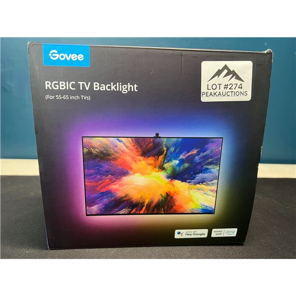 Lot of 1 Govee RGBIC TV Backlight for 55-65Inch TV's