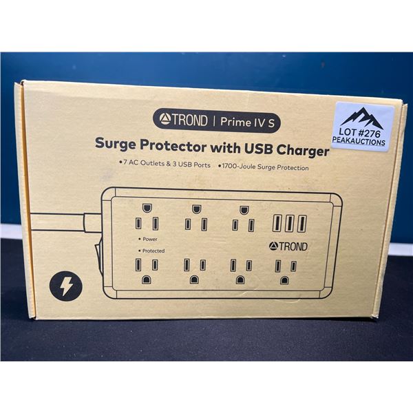 Lot of 1 Trond Prime V Power Bar/Surge Protector w/ Multiple Outlets & USB Ports