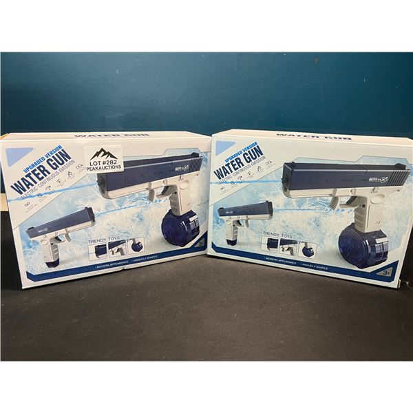 Lot of 2 Electric/Rechargeable Water Guns -  Automatic Water Guns - Blue