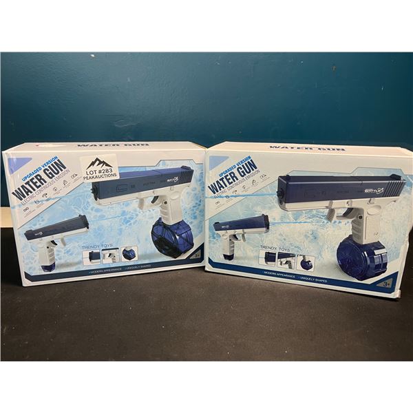 Lot of 2 Electric/Rechargeable Water Guns -  Automatic Water Guns - Blue