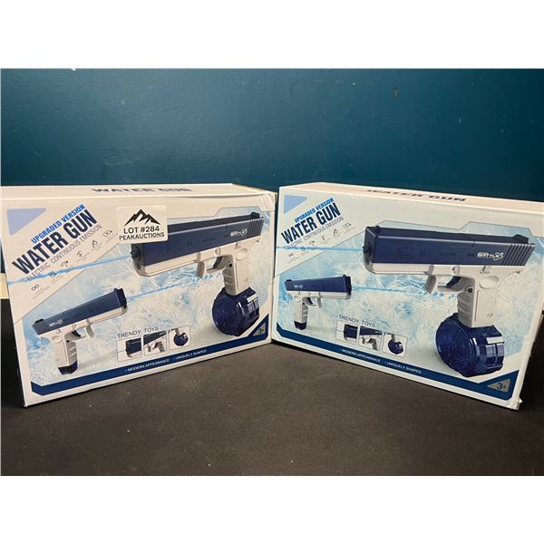 Lot of 2 Electric/Rechargeable Water Guns -  Automatic Water Guns - Blue