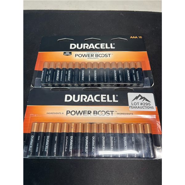 Lot of 2 Packs of Duracell Power Boost AAA Batteries - 16 per pack/32 total