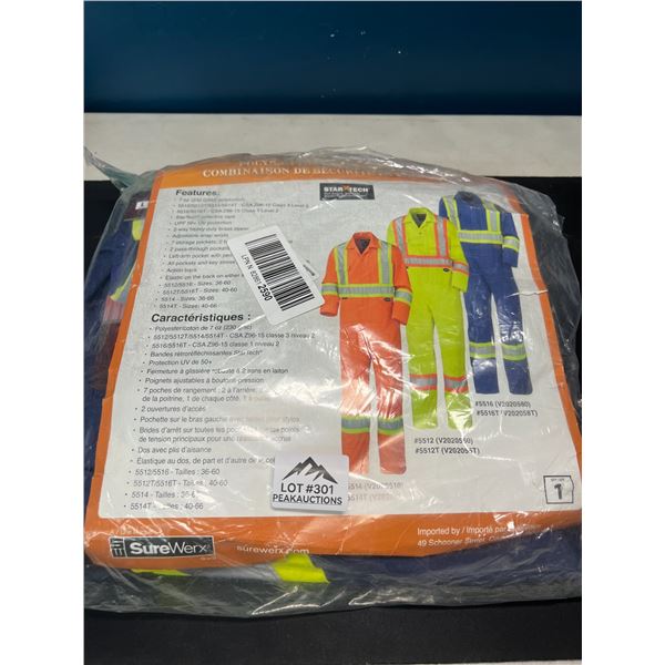 Lot of 1 Pioneer High Visibility Work Jumpsuit - Blue