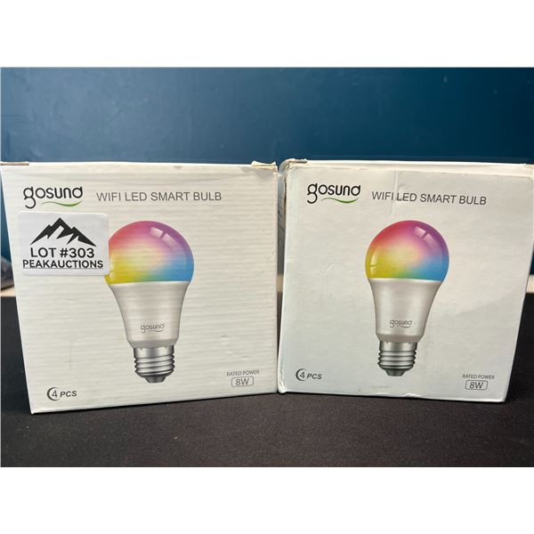 Lot of 2 Boxes of Gosund Wifi LED Smart Bulbs - 4 per box/8 total