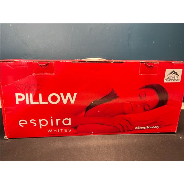 Lot of 1 Espira White Visco Aircomfort Pillow - Brand New!