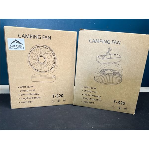 Lot of 2 Camping Fans - Brand New!