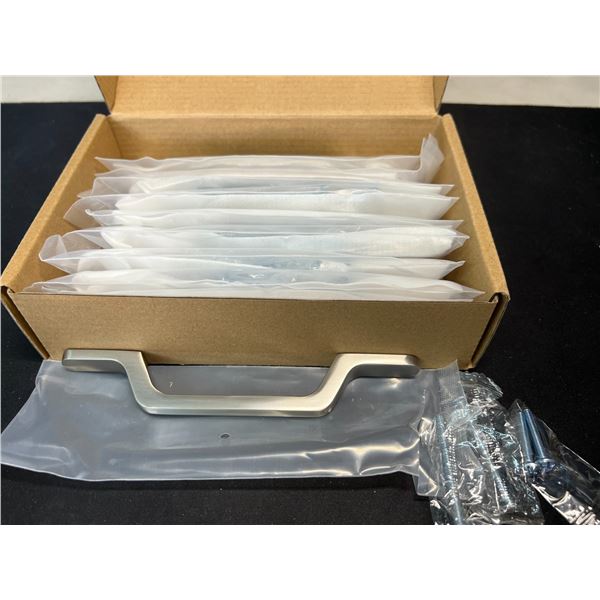 Lot of 1 Box of Drawer/Cabinet Door Handles - Silver - 10pcs in box